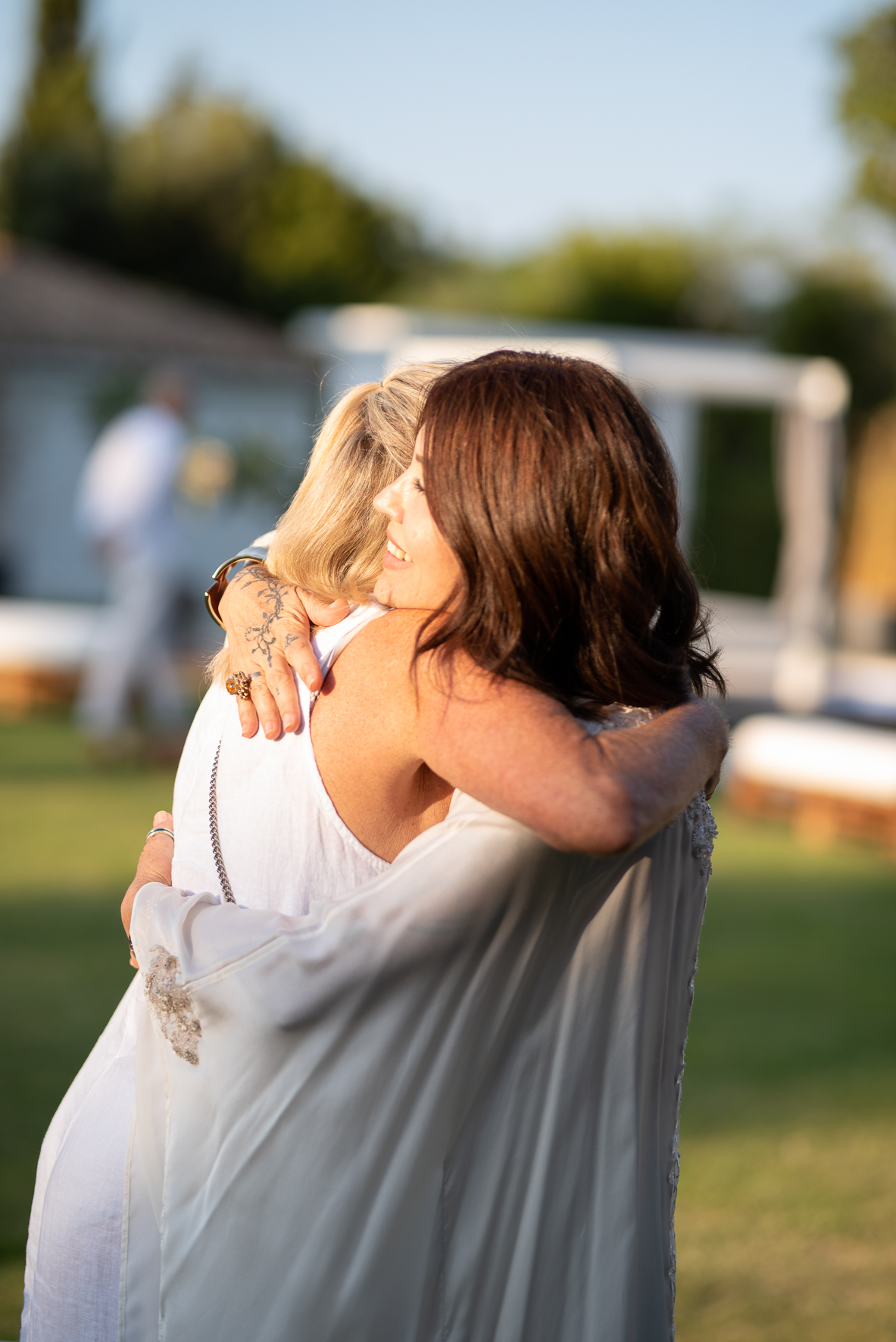 A heartfelt embrace at golden hour