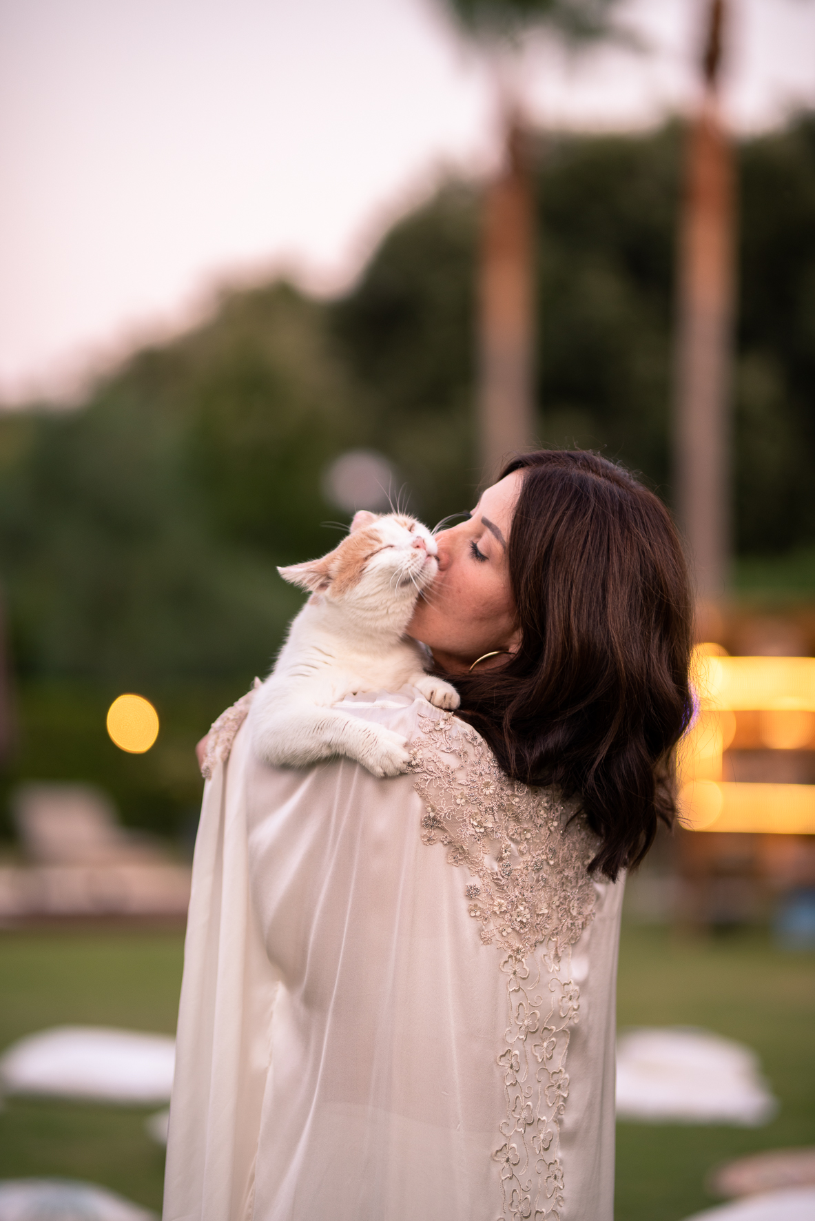 A tender moment with a furry friend